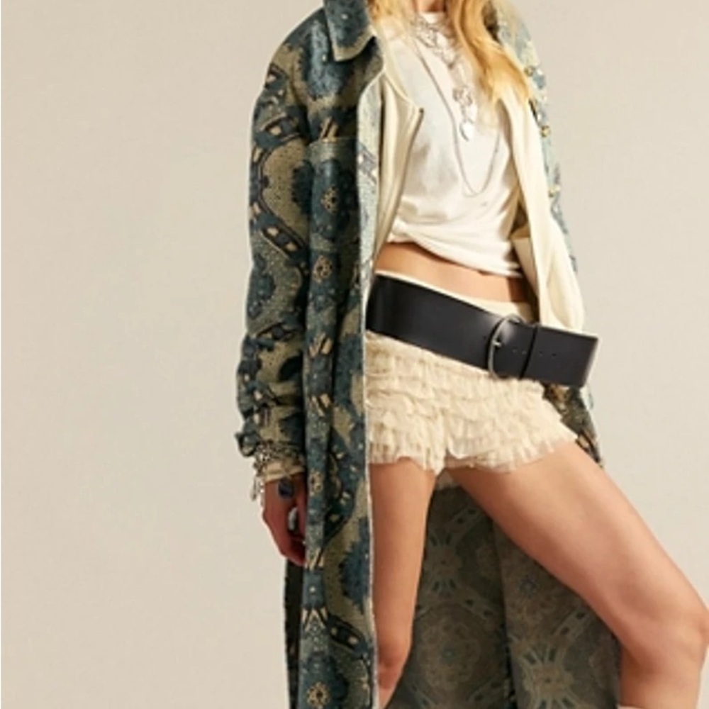 We The Free Brick Lane Jacquard Maxi Shirt Jacket - Picture 2 of 10